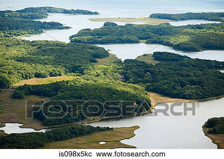 Stock Image - Coastal scenery, Newport County, Rhode Island, USA. Fotosearch