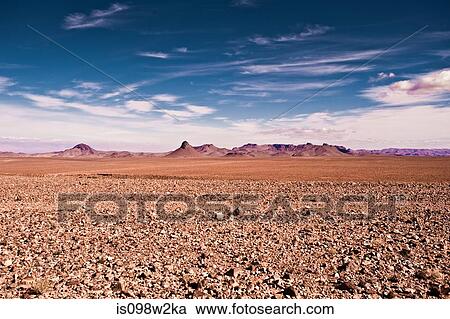 Stock Image - Desert scenet, Morocco, North Africa. Fotosearch