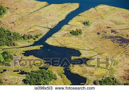 Stock Image - Landscape with water, Newport County, Rhode Island, USA. Fotosearch