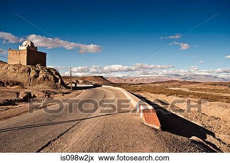 Stock Photo - Road to Tamdaght, Morocco, North Africa. Fotosearch