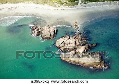 Stock Photography - Rocky coastline, Newport County, Rhode Island, USA. Fotosearch
