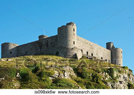 Stock Photo - Harlech Castle, Harlech, North Wales, UK. Fotosearch
