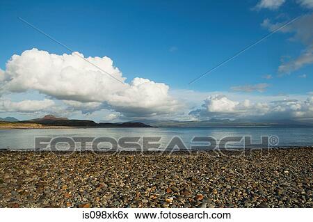 Stock Photo - Shoreline, Criccieth, North Wales, UK. Fotosearch