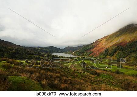 Valley, Snowdonia, North Wales, UK View Large Photo Image Stock Image - Valley, Snowdonia, North Wales, UK. Fotosearch