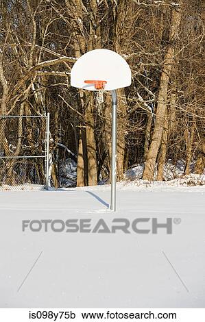 Basketball hoop in snow View Large Photo Image Stock Image - Basketball hoop in snow. Fotosearch
