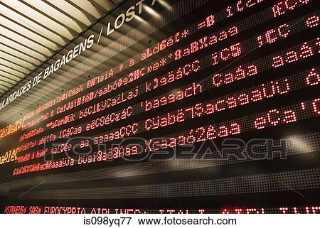Broken information board in airport View Large Photo Image Stock Photo - Broken information board in airport. Fotosearch