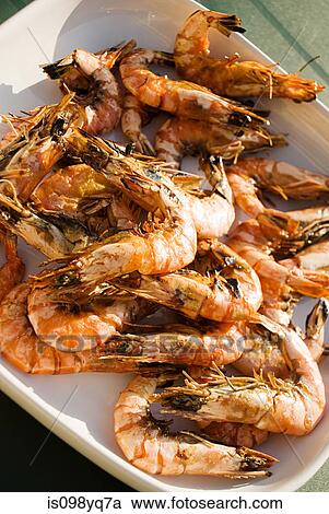 Cooked whole prawns View Large Photo Image Stock Image - Cooked whole prawns. Fotosearch