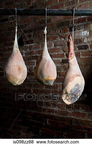 Dry cured prosciutto hams View Large Photo Image Stock Photo - Dry cured prosciutto hams. Fotosearch