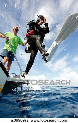 Giant stride entry into water View Large Photo Image Stock Photo - Giant stride entry into water. Fotosearch
