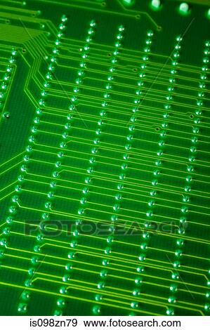 Stock Photo - Green circuit board. Fotosearch
