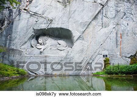 Lion monument, Lucerne, Switzerland View Large Photo Image Stock Photo - Lion monument, Lucerne, Switzerland. Fotosearch