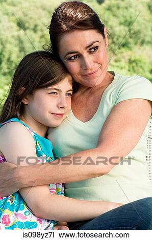 Stock Image - Mother and daughter, portrait. Fotosearch