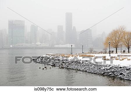 New York City skyline in winter, New York, USA View Large Photo Image Stock Image - New York City skyline in winter, New York, USA. Fotosearch