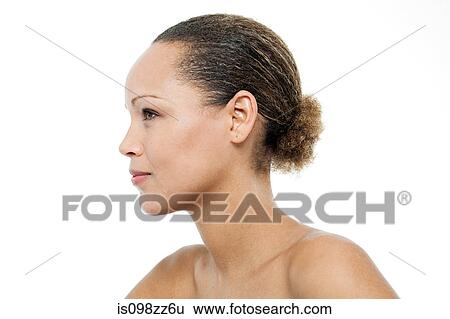 Stock Photograph - Profile of a woman. Fotosearch