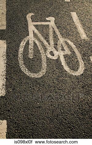 Road with cycle path View Large Photo Image Stock Image - Road with cycle path. Fotosearch
