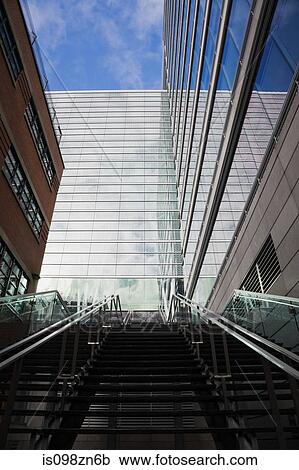 Stock Image - Steps and office buildings. Fotosearch