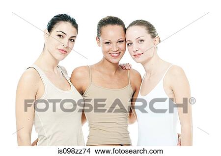 Picture - Three young women together. Fotosearch