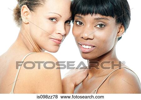 Stock Photo - Two women close together. Fotosearch