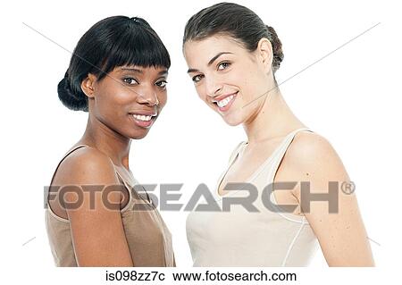 Stock Image - Two young women. Fotosearch