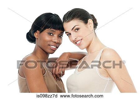 Stock Image - Two young women. Fotosearch