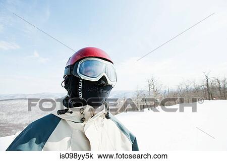 Woman wearing ski goggles, portrait View Large Photo Image Stock Image - Woman wearing ski goggles, portrait. Fotosearch