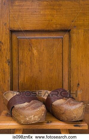 Wooden clogs View Large Photo Image Stock Photo - Wooden clogs. Fotosearch