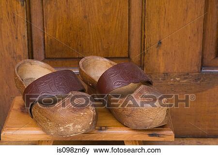 Stock Photo - Wooden clogs. Fotosearch