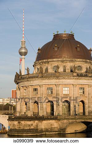 Stock Photo - Bode Museum and Fernsehturm, Berlin, Germany. Fotosearch
