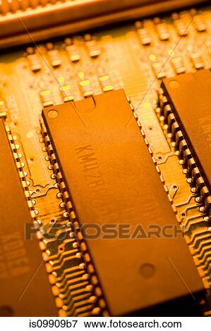 Stock Photo - Circuit board, close up. Fotosearch