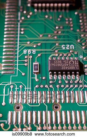 Stock Photo - Circuit board, close up. Fotosearch