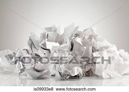 Stock Photo - Crumpled sheets of paper. Fotosearch
