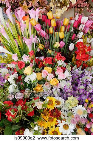 Stock Image - Flowers, full frame. Fotosearch