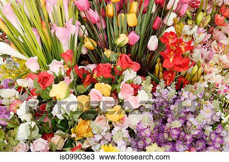 Stock Image - Flowers, full frame. Fotosearch