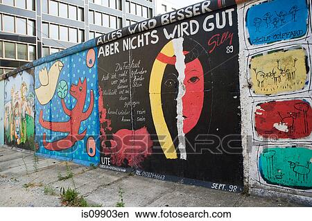 Picture - Graffiti on Berlin Wall, Berlin, Germany. Fotosearch
