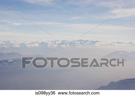 Misty mountain scenery View Large Photo Image Stock Photograph - Misty mountain scenery. Fotosearch