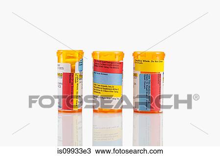 Stock Image - Pill containers. Fotosearch