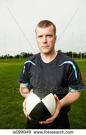 Portrait of a rugby player View Large Photo Image Stock Photo - Portrait of a rugby player. Fotosearch