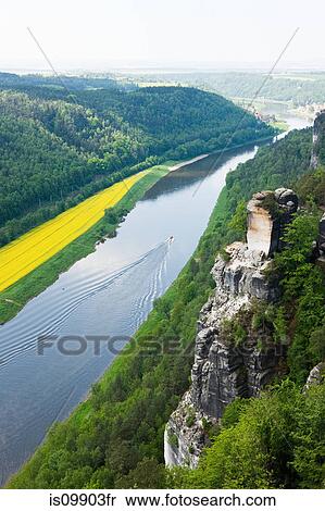 River Elbe from Bastei Rocks, Saxon Switzerland, Dresden, Germany View Large Photo Image Stock Photography - River Elbe from Bastei Rocks, Saxon Switzerland, Dresden, Germany. Fotosearch