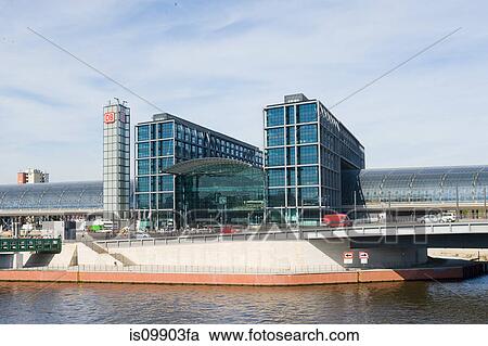 River Spree and new Central Railway station, Berlin, Germany View Large Photo Image Stock Image - River Spree and new Central Railway station, Berlin, Germany. Fotosearch