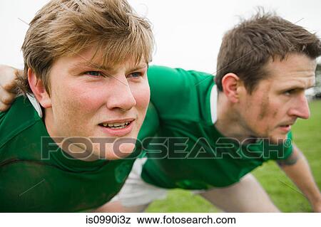 Stock Photo - Rugby players. Fotosearch