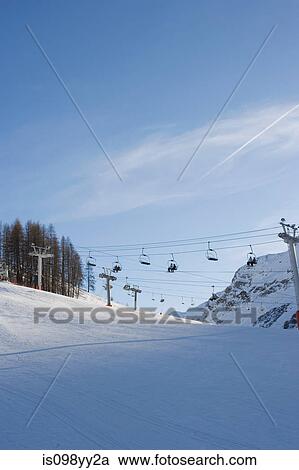 Ski lifts at Val d'Isere, France View Large Photo Image Stock Image - Ski lifts at Val d'Isere, France. Fotosearch