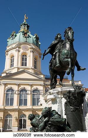 Statue of King Fredrich and Charlottenburg Palace, Berlin, Germany View Large Photo Image Stock Image - Statue of King Fredrich and Charlottenburg Palace, Berlin, Germany. Fotosearch