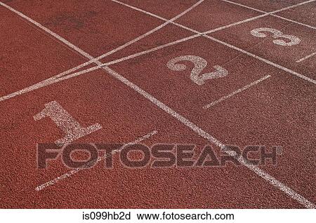 Close up of running track start lines View Large Photo Image Stock Image - Close up of running track start lines. Fotosearch