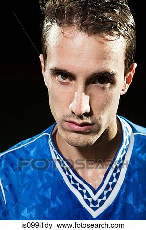 Portrait of young soccer player View Large Photo Image Stock Photo - Portrait of young soccer player. Fotosearch