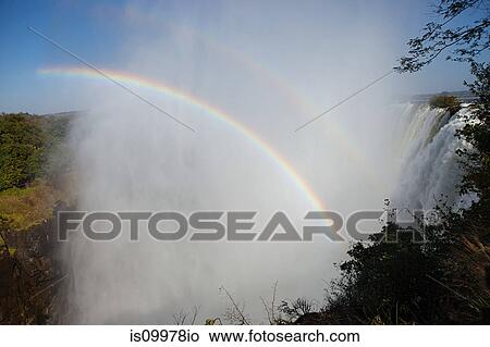 Double rainbow, Zambian side of Victoria Falls, Livingstone, Zambia View Large Photo Image Picture - Double rainbow, Zambian side of Victoria Falls, Livingstone, Zambia. Fotosearch
