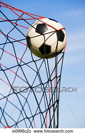 Football in goal View Large Photo Image Stock Photo - Football in goal. Fotosearch