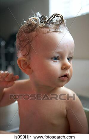 Baby girl at bathtime View Large Photo Image Stock Photography - Baby girl at bathtime. Fotosearch