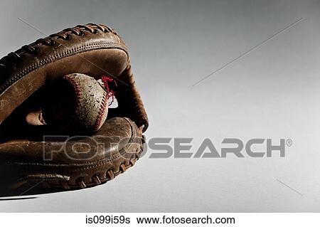 Baseball ball in glove View Large Photo Image Stock Photograph - Baseball ball in glove. Fotosearch
