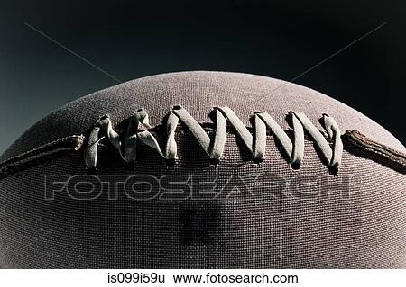Close up of stitching on american football View Large Photo Image Stock Photograph - Close up of stitching on american football. Fotosearch