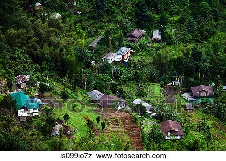 Houses in Northern Sikkim, India View Large Photo Image Stock Photo - Houses in Northern Sikkim, India. Fotosearch